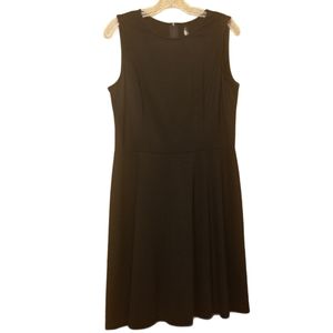 Andrew Marc | Women's Classic Black Fit & Flare Dress (Size 12)
